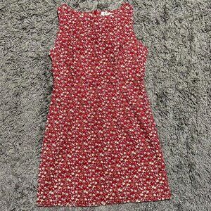 2000s Square Neck Floral Print Boho Mini Dress Size M